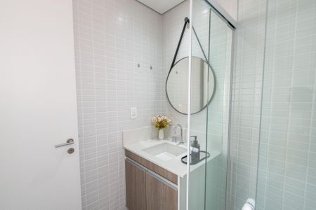 Studio para alugar com 35m², 1 quarto e 1 vaga Studio para alugar com 35m², 1 quarto e 1 vagaBanheiro