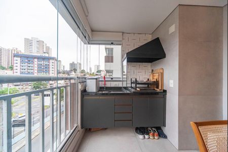 Varanda da Sala de apartamento à venda com 4 quartos, 128m² em Vila Assunção, Santo André