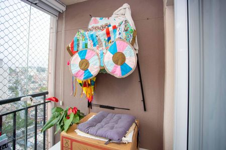 Varanda da Sala de apartamento à venda com 2 quartos, 52m² em Jardim Recanto, Diadema