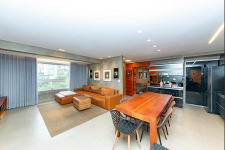 Sala/Cozinha de apartamento à venda com 1 quarto, 86m² em Vila da Serra, Nova Lima