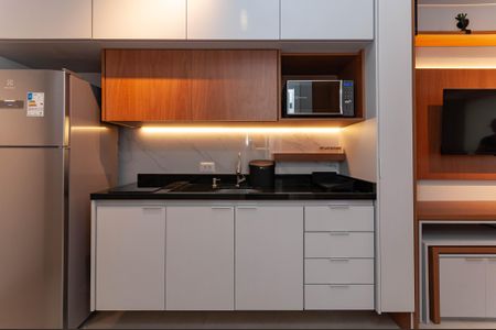 Studio para alugar com 25m², 1 quarto e sem vagaCozinha 