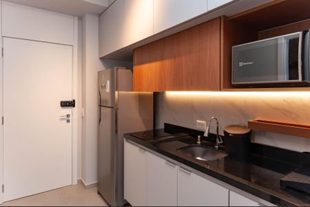 Studio para alugar com 25m², 1 quarto e sem vagaCozinha 