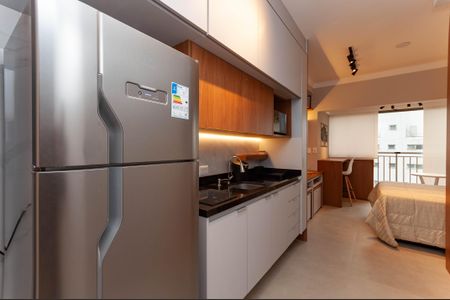 Studio para alugar com 25m², 1 quarto e sem vagaCozinha 