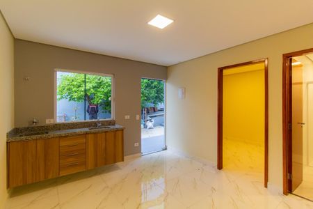 Sala/Cozinha de casa de condomínio para alugar com 1 quarto, 25m² em Chácara Belenzinho, São Paulo