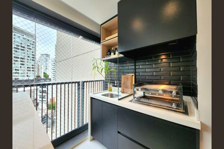 Varanda da Sala de apartamento à venda com 3 quartos, 146m² em Moema, São Paulo