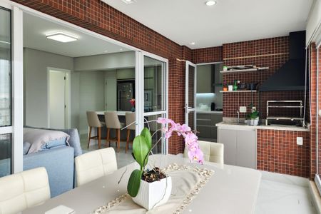 Varanda Gourmet de apartamento à venda com 3 quartos, 127m² em Jardim Chácara Inglesa, São Bernardo do Campo