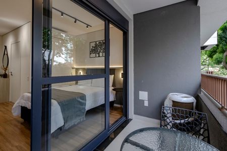 Studio à venda com 28m², 1 quarto e sem vagaVaranda