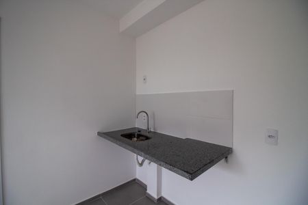 Cozinha de apartamento para alugar com 1 quarto, 26m² em Vila Sonia, São Paulo