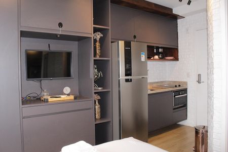 Cozinha de kitnet/studio para alugar com 1 quarto, 22m² em Centro Histórico de São Paulo, São Paulo