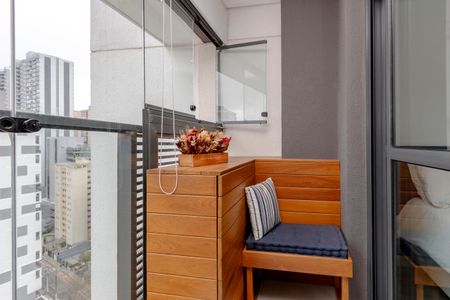 Studio para alugar com 26m², 1 quarto e sem vagaVaranda