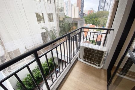 varanda de kitnet/studio para alugar com 1 quarto, 29m² em Pinheiros, São Paulo
