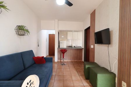 Sala de apartamento para alugar com 1 quarto, 48m² em Centro, Ribeirão Preto