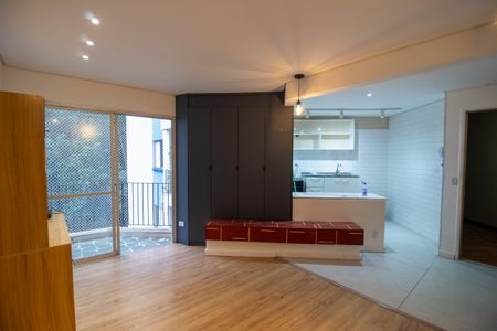 Sala de apartamento para alugar com 2 quartos, 56m² em Vila Indiana, São Paulo