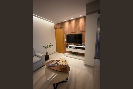 Sala de apartamento à venda com 2 quartos, 74m² em Vila da Serra, Nova Lima