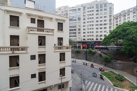 Vista da Varanda  de kitnet/studio à venda com 1 quarto, 32m² em Centro Histórico de São Paulo, São Paulo