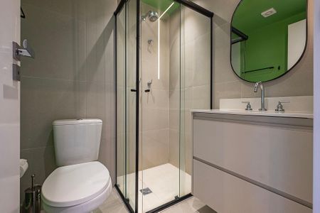 Studio para alugar com 30m², 1 quarto e sem vaga Studio para alugar com 30m², 1 quarto e sem vagaBanheiro