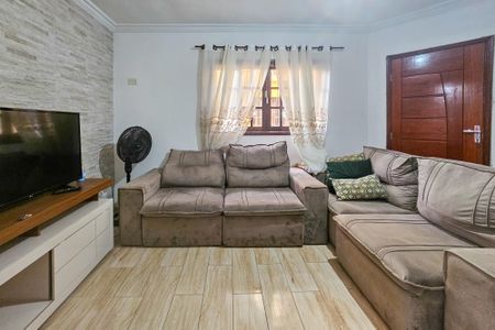 Sala de casa de condomínio para alugar com 2 quartos, 67m² em Jardim Praiano, Guarujá
