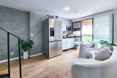 Sala/Cozinha de apartamento à venda com 1 quarto, 66m² em Botafogo, Rio de Janeiro