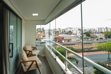Varanda da Sala de apartamento à venda com 3 quartos, 97m² em Bandeirantes (pampulha), Belo Horizonte
