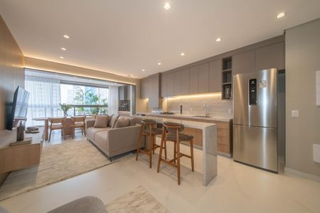 Sala de apartamento à venda com 2 quartos, 81m² em Brooklin, São Paulo