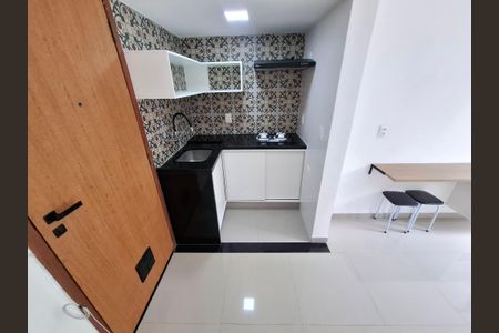 Cozinha de apartamento para alugar com 1 quarto, 24m² em Laranjeiras, Rio de Janeiro