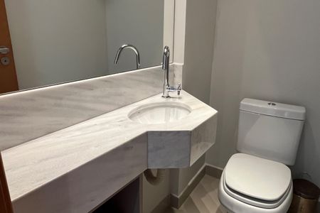 Lavabo de apartamento para alugar com 1 quarto, 58m² em Vila Matias, Santos