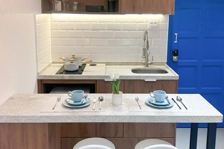 Studio à venda com 25m², 1 quarto e sem vagaCozinha 