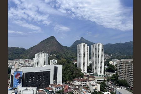 Vista da sala de kitnet/studio para alugar com 1 quarto, 25m² em Laranjeiras, Rio de Janeiro