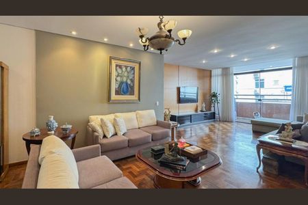 Sala de apartamento à venda com 4 quartos, 210m² em Lourdes, Belo Horizonte