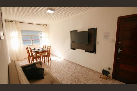 Sala de apartamento para alugar com 1 quarto, 70m² em Boqueirão, Praia Grande