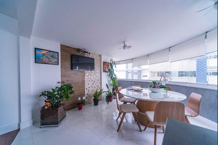 Varanda da Sala de apartamento à venda com 3 quartos, 126m² em Vila Scarpelli, Santo André