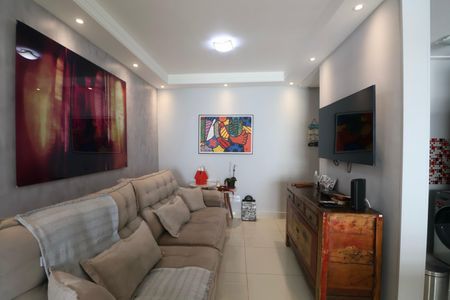 Sala de apartamento para alugar com 1 quarto, 68m² em Sítio Paecara (vicente de Carvalho), Guarujá