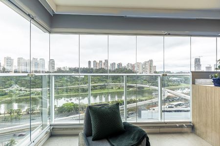 Varanda da Sala de apartamento à venda com 2 quartos, 65m² em Jardim Caravelas, São Paulo