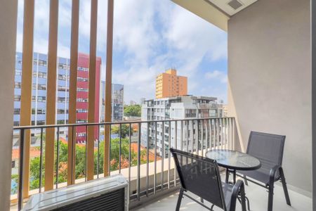 Studio para alugar com 29m², 1 quarto e sem vagaVaranda