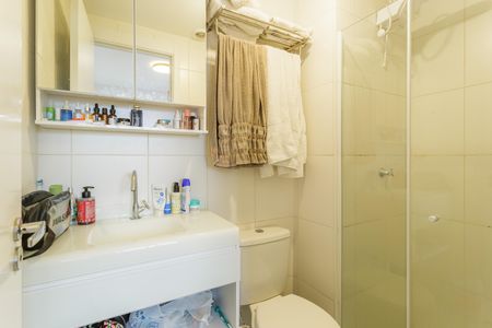 Banheiro da Suíte de apartamento à venda com 1 quarto, 26m² em Vila Olímpia, São Paulo