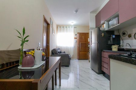 Sala e Cozinha de apartamento à venda com 2 quartos, 42m² em Vila Ré, São Paulo
