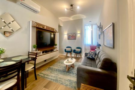 Sala  de apartamento à venda com 1 quarto, 50m² em Botafogo, Rio de Janeiro