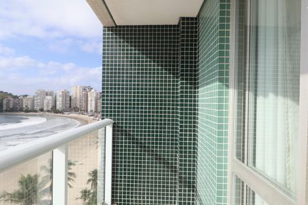 Varanda da Sala de apartamento para alugar com 3 quartos, 118m² em Vila Luis Antonio, Guarujá