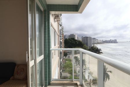 Varanda da Sala de apartamento para alugar com 3 quartos, 118m² em Vila Luis Antonio, Guarujá