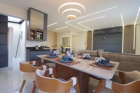 Sala de jantar de casa à venda com 3 quartos, 150m² em Vila Camilópolis, Santo André