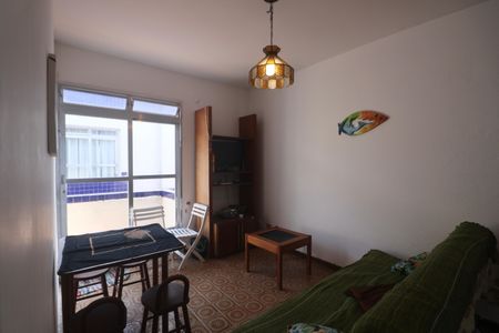 Sala de apartamento para alugar com 1 quarto, 46m² em Balneario Guarujá, Guarujá