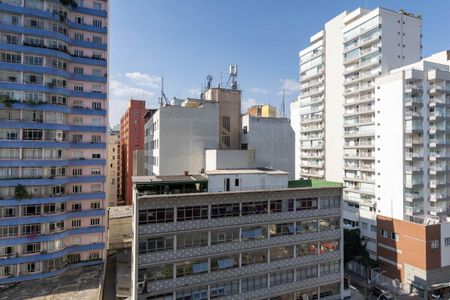 Vista da Sala de apartamento à venda com 1 quarto, 32m² em Higienópolis, São Paulo