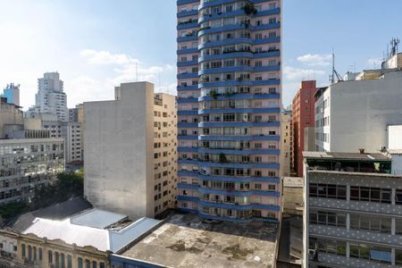 Vista da Sala de apartamento à venda com 1 quarto, 32m² em Higienópolis, São Paulo