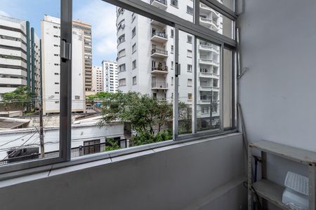 Varanda de kitnet/studio para alugar com 1 quarto, 28m² em Aparecida, Santos