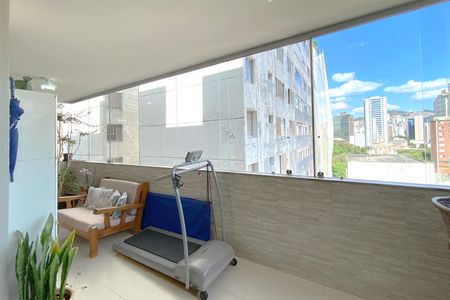 Varanda da Sala de apartamento à venda com 4 quartos, 274m² em Lourdes, Belo Horizonte
