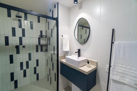 Studio para alugar com 29m², 1 quarto e sem vaga Studio para alugar com 29m², 1 quarto e sem vagaBanheiro