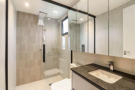 Studio para alugar com 25m², 1 quarto e sem vaga Studio para alugar com 25m², 1 quarto e sem vagaBanheiro