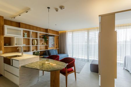 Sala de apartamento para alugar com 1 quarto, 53m² em Vila Olímpia, São Paulo