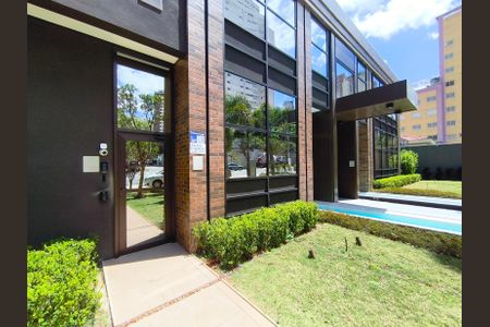 Studio para alugar com 27m², 1 quarto e sem vagaFachada + Plaquiinha