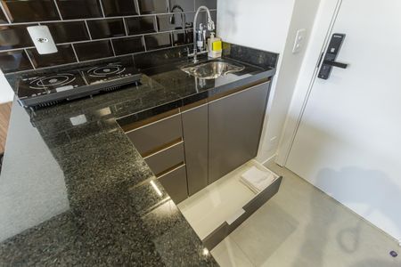 Cozinha de apartamento para alugar com 1 quarto, 25m² em Vila Nova Conceição, São Paulo